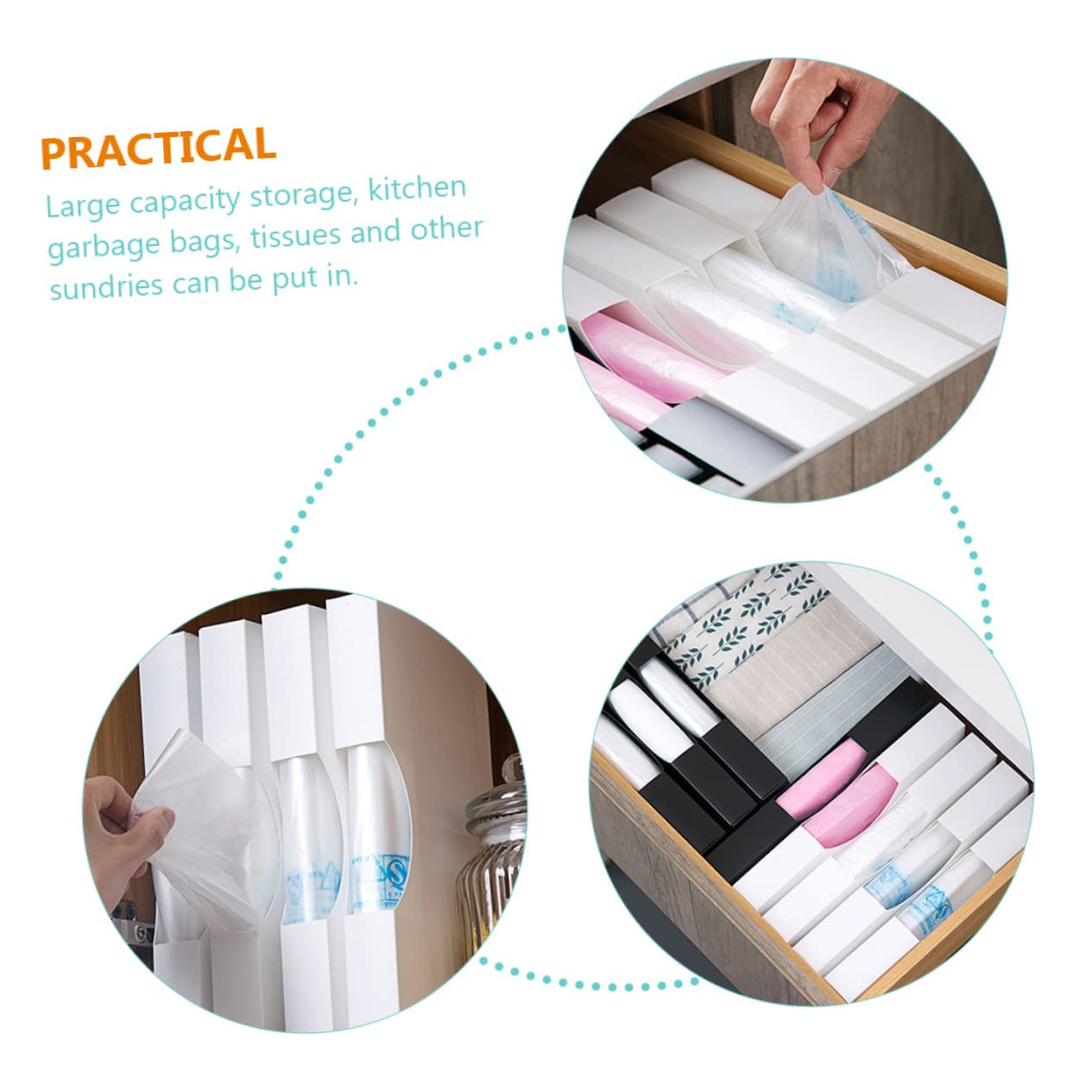 MAGICLULU 6stücke Müllbeutelspender Aus Kunststoff Praktische Aufbewahrungsbox Für Küchenabfälle Organizer Für Müllbeutel Für Küche Bad Und Mehr