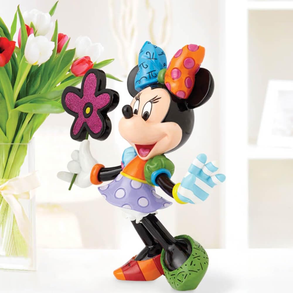 Disney by Britto Minnie Mouse with Flowers Figurine, Large, 21 cm