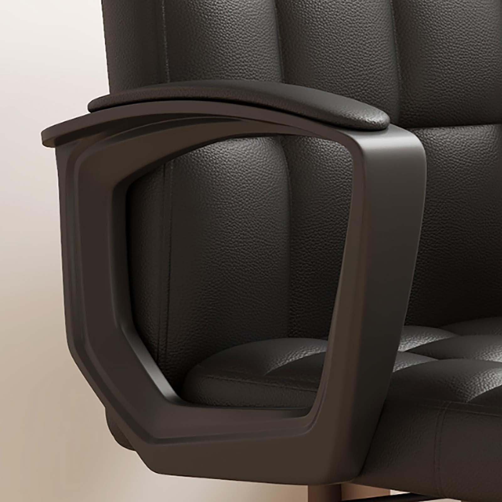 Chaise de Travail avec Coussin en Latex intégré, Chaise de Salle de conférence Mobile, Dossier Haut de Bureau avec roulettes, multifonctionnelle et réglable, Gris foncé, Lin