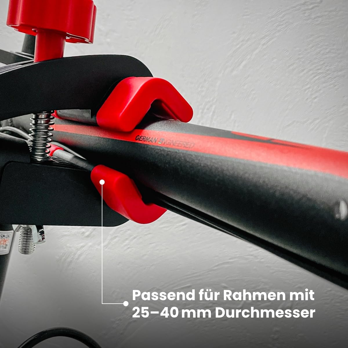 WALTER Fahrrad Reparaturständer, Montageständer, belastbar bis 30 kg, klappbar, fünfbeinig, individuell einstellbare Arbeitshöhe zwischen 108cm und 190cm, inkl. Schrauben- und Werkzeugablage