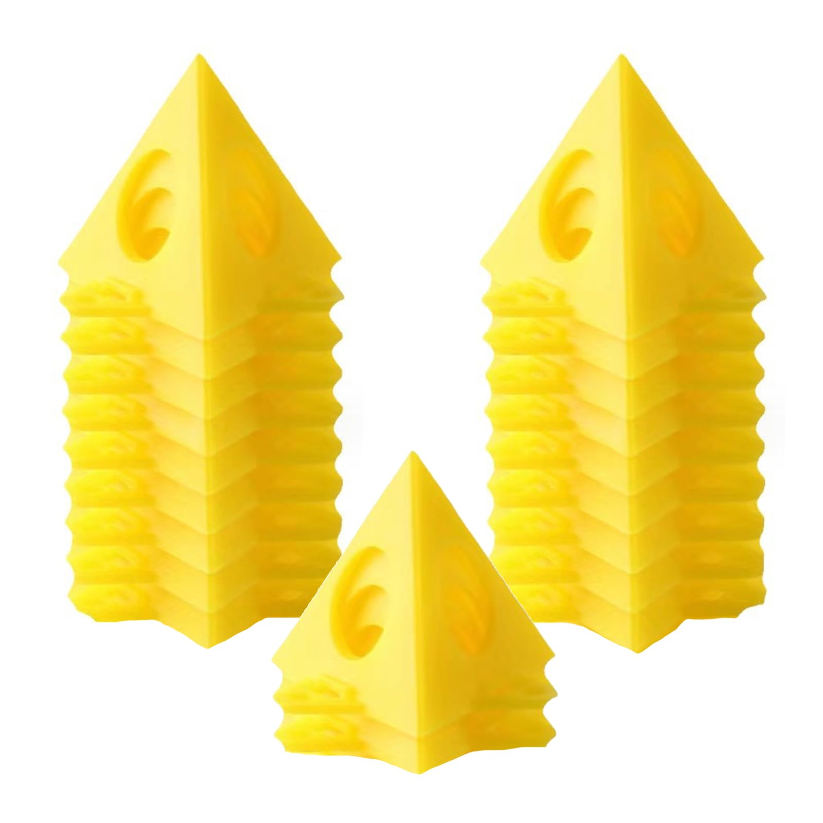 40-Pack Pyramid Stands For Painting – Plastic Triangle Stands With Locking System, Reusable For DIY, Woodworking, Blue