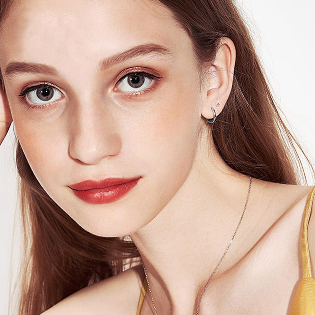 Aretes de Aro Acero Inoxidable para Mujer y Hombre