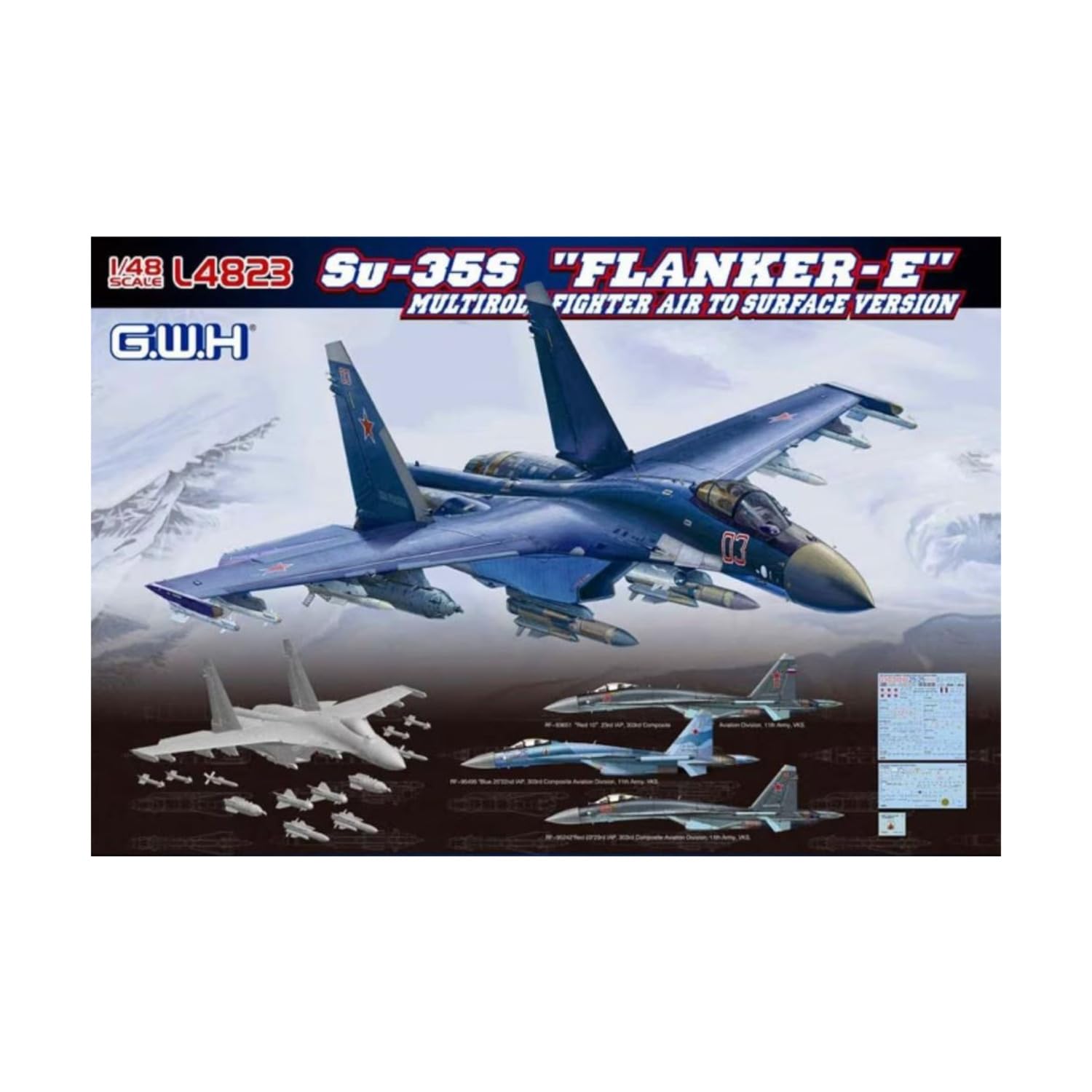 Amazon.com: Great Wall Hobby 1/48 Su-35S Flanker-E Multirole 