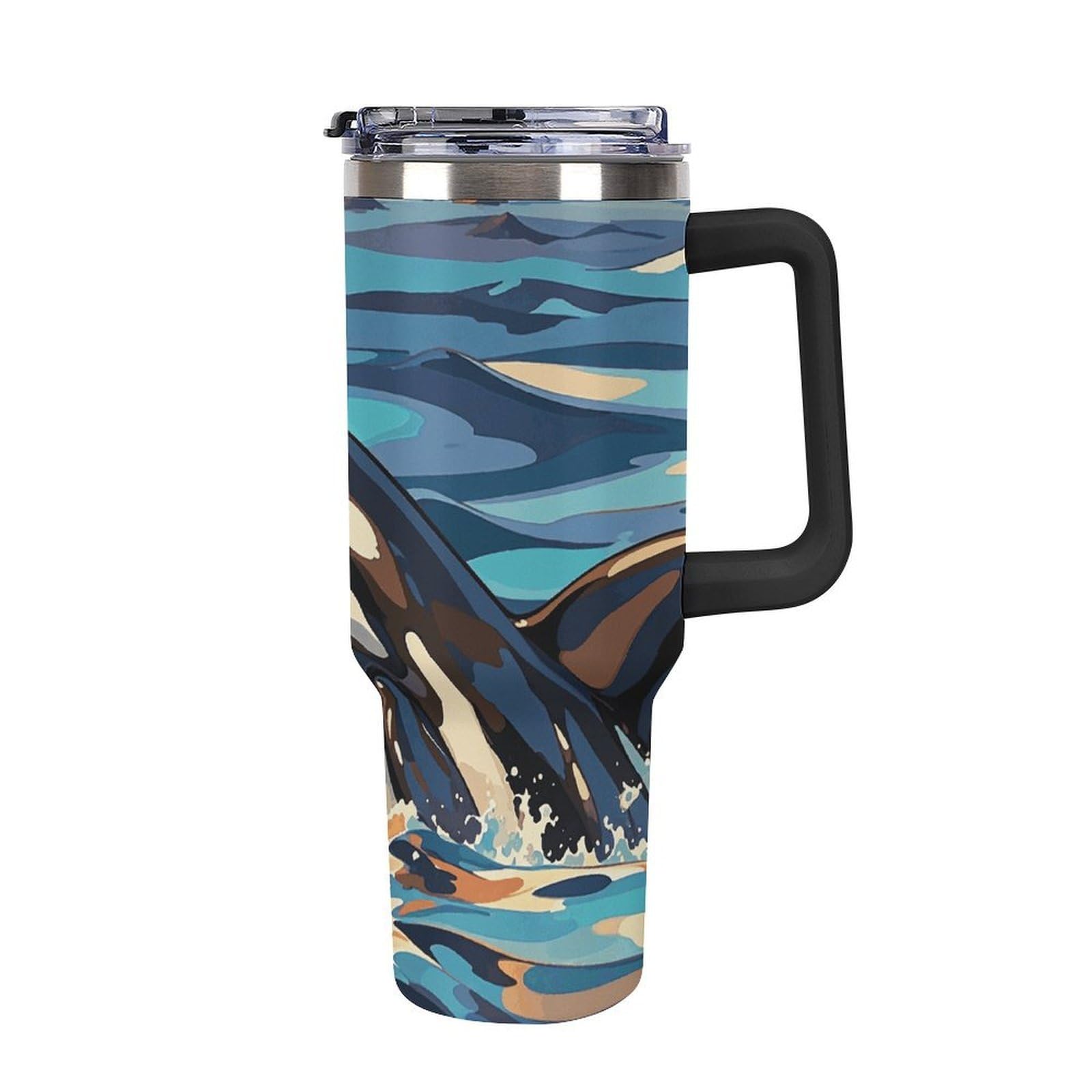 Amazon.com: Orca Killer Whale Print 40 Oz Tumbler with Handle And