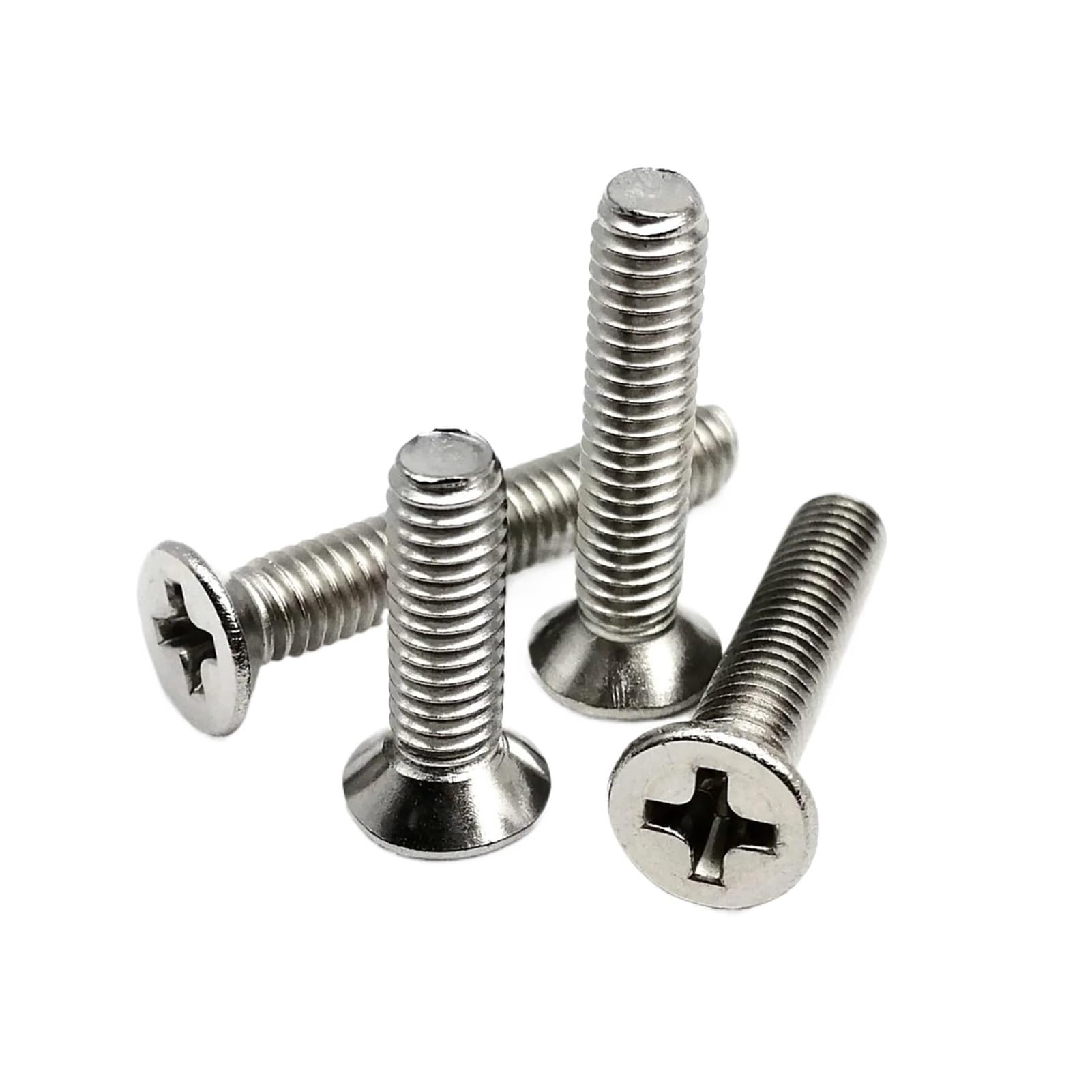 M1.6 M2 M2.5 M3 M4 M5 M6 M8 GB819 304 A2 Cruz de acero inoxidable Phillips cabeza avellanada plana tornillo tuerca juego de arandelas caja
