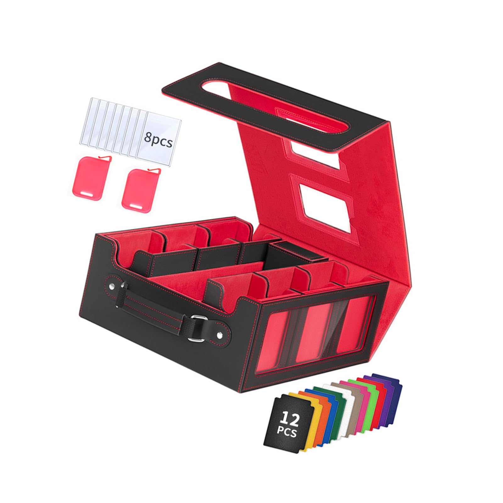 HDOYTXXM PU Leather Card Deck Holder Secure PU Leather Closure Box for Collector and Player Portable Playing Card Case