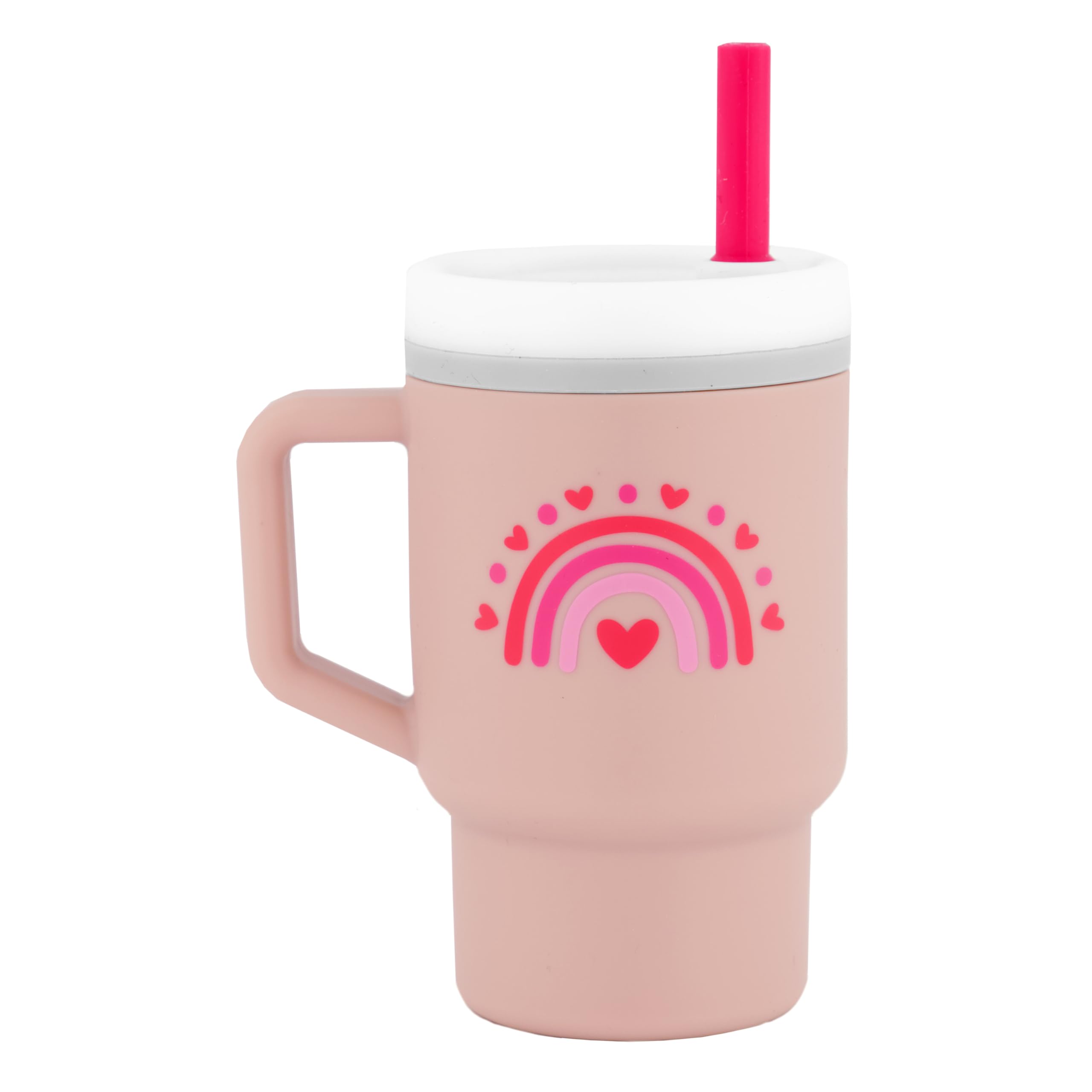 INFANTINO My 1st Tumbler, Silicone Sippy Cup with Straw & Handle, Spill-Resistant Baby Cup for On-The-Go