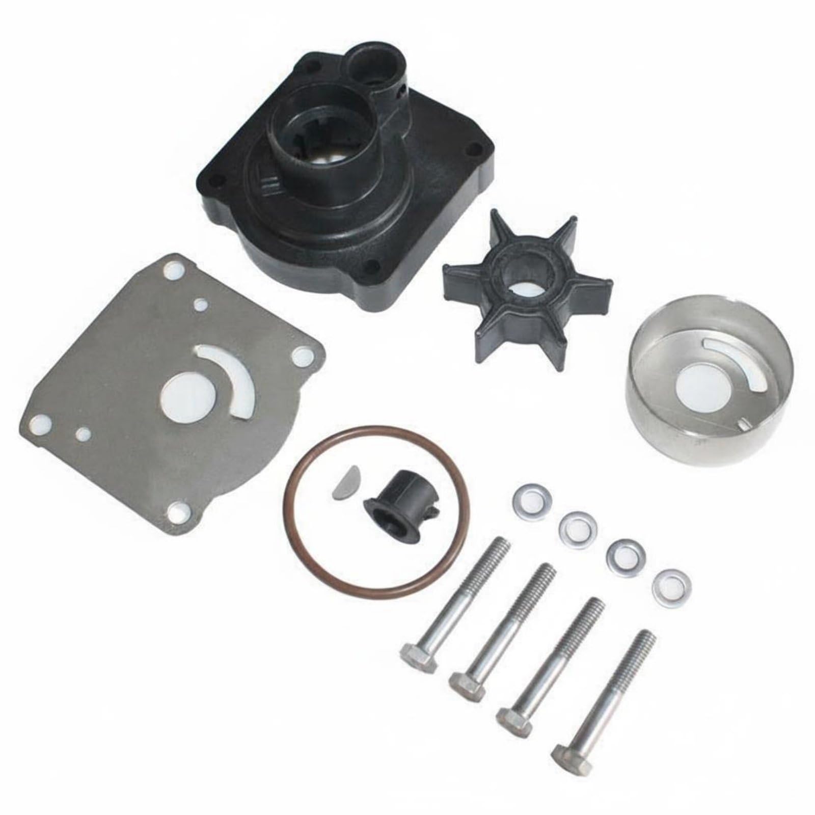 Baoblaze Pompa Industriale Kit Servizio Pompa Acqua Fuoribordo con Girante Alloggiamento Piastra Guarnizioni Anello Tenuta Montaggio Facilitato Sostituzione