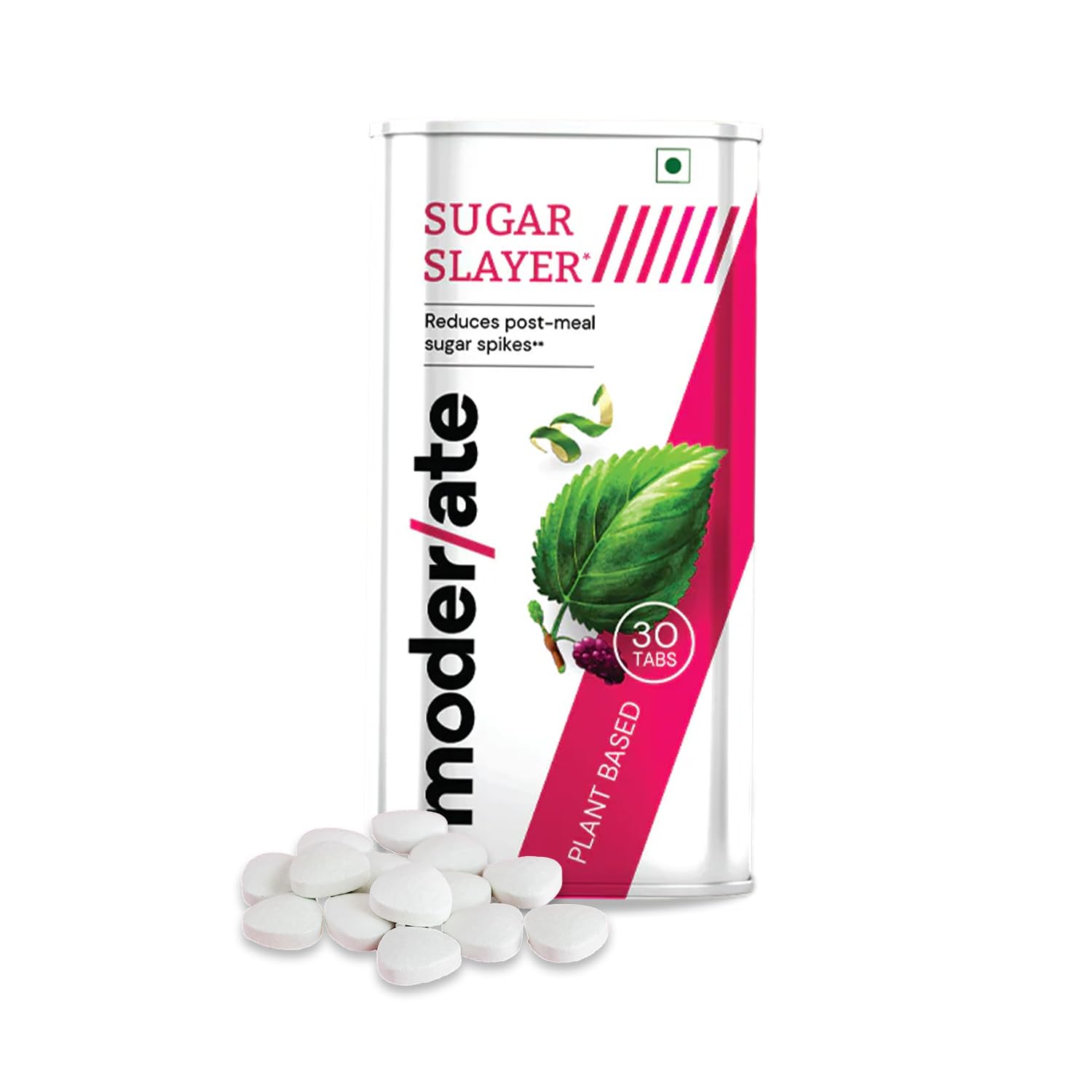 Sugar Slayer | Ayurvedic Sugar Management Tablets | Mulberry, Gymnema, Cinnamon & Apple Extracts | Reduces Post-Meal Sugar Spikes | Plant-Based Supplement | 30 Tablets