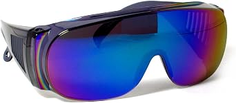 Rodeo M3 Fit Over Prescription Rx No Blind-spot Driver Day & Night Wrap Around Sun Glasses Oil Slick