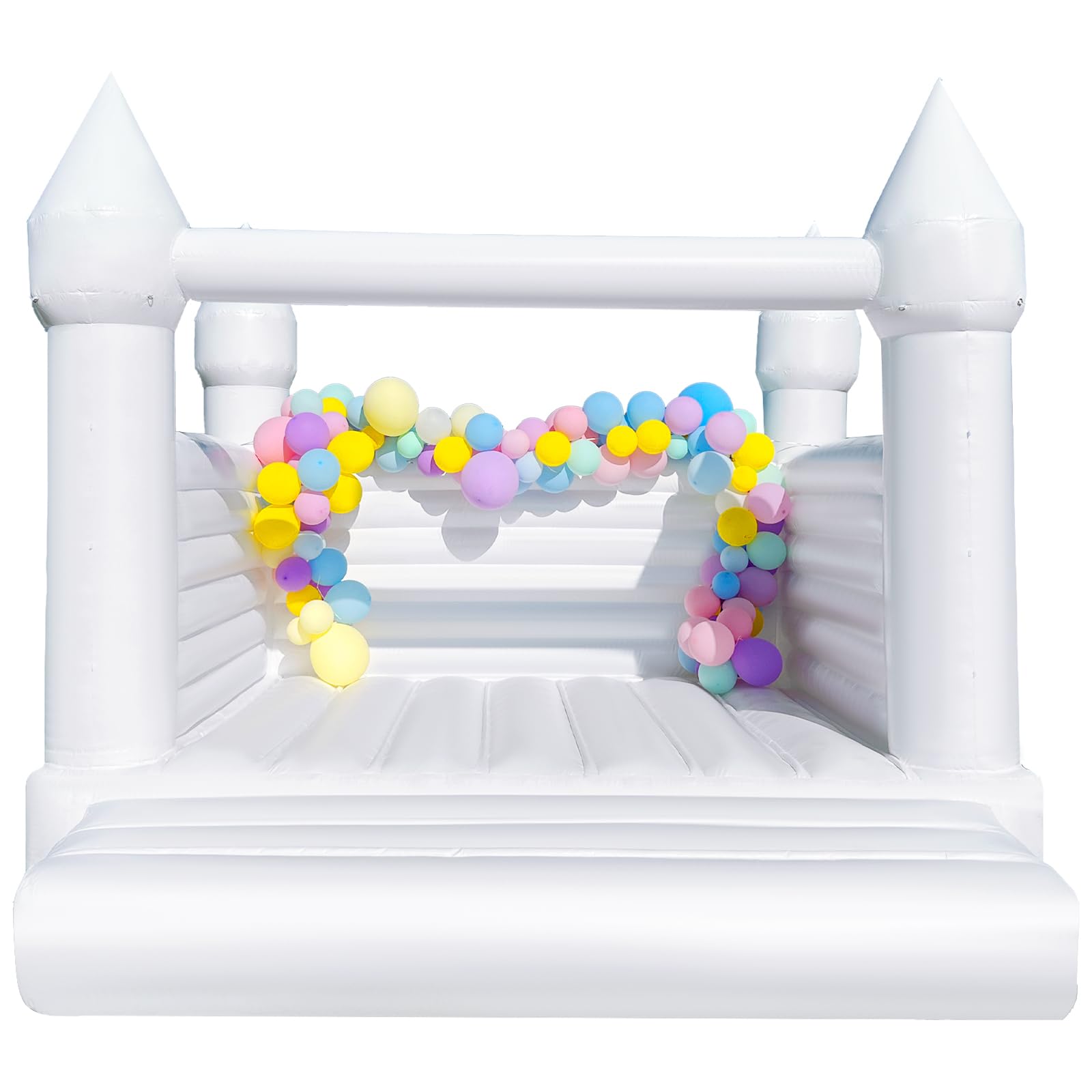 OZIS White Bounce House Castle for Kids, 13x12x10FT PVC Inflatable White Bounce House with Blower, Commercial Bounce House for Yard, Wedding, Birthday, Baby Shower Business Photography