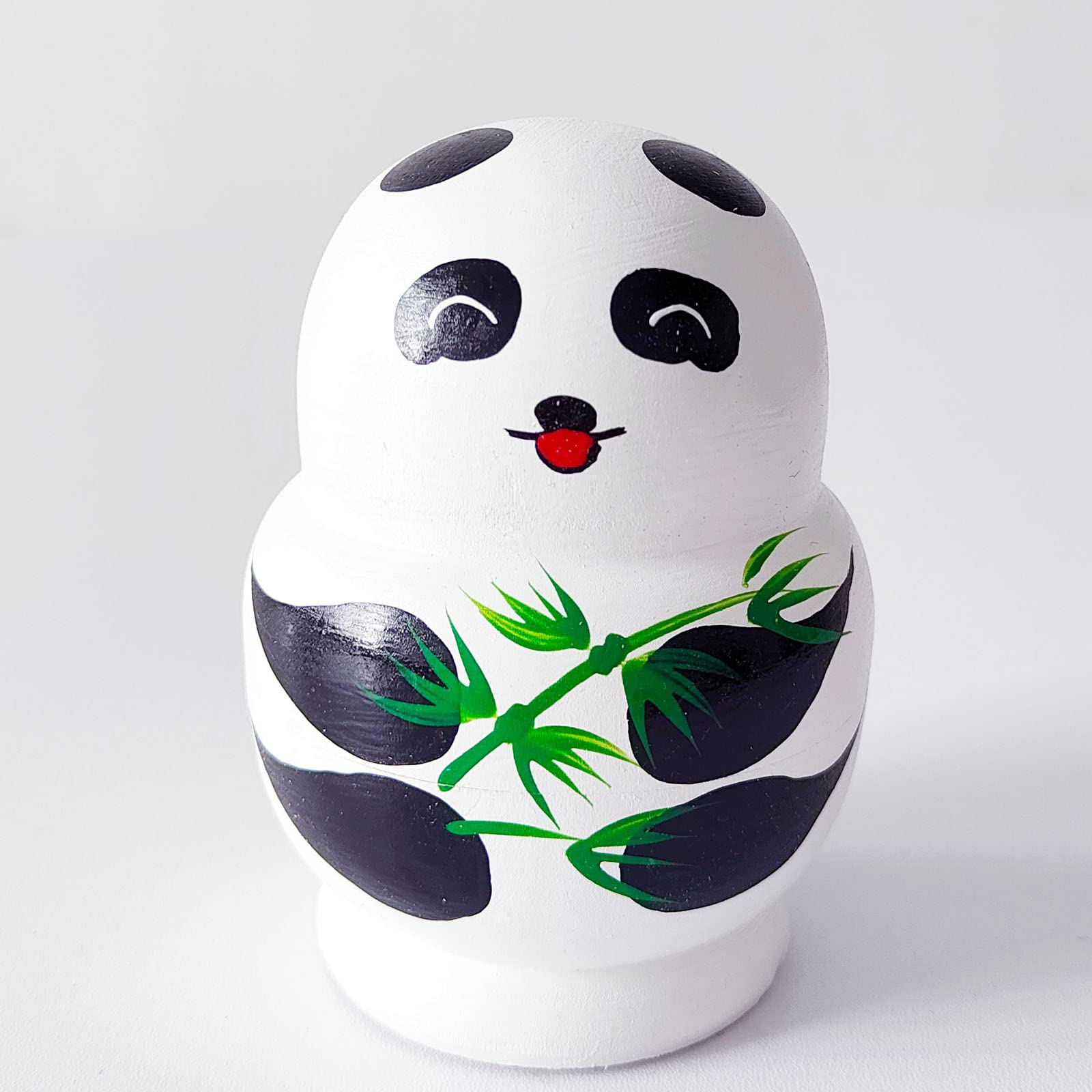 10 Capas de Muñecas Rusas Matryoshka, Muñecas de Madera para Anidar Animales, para Fiesta, Festival, Sala de Estar, Decoración de Dormitorio（Panda）