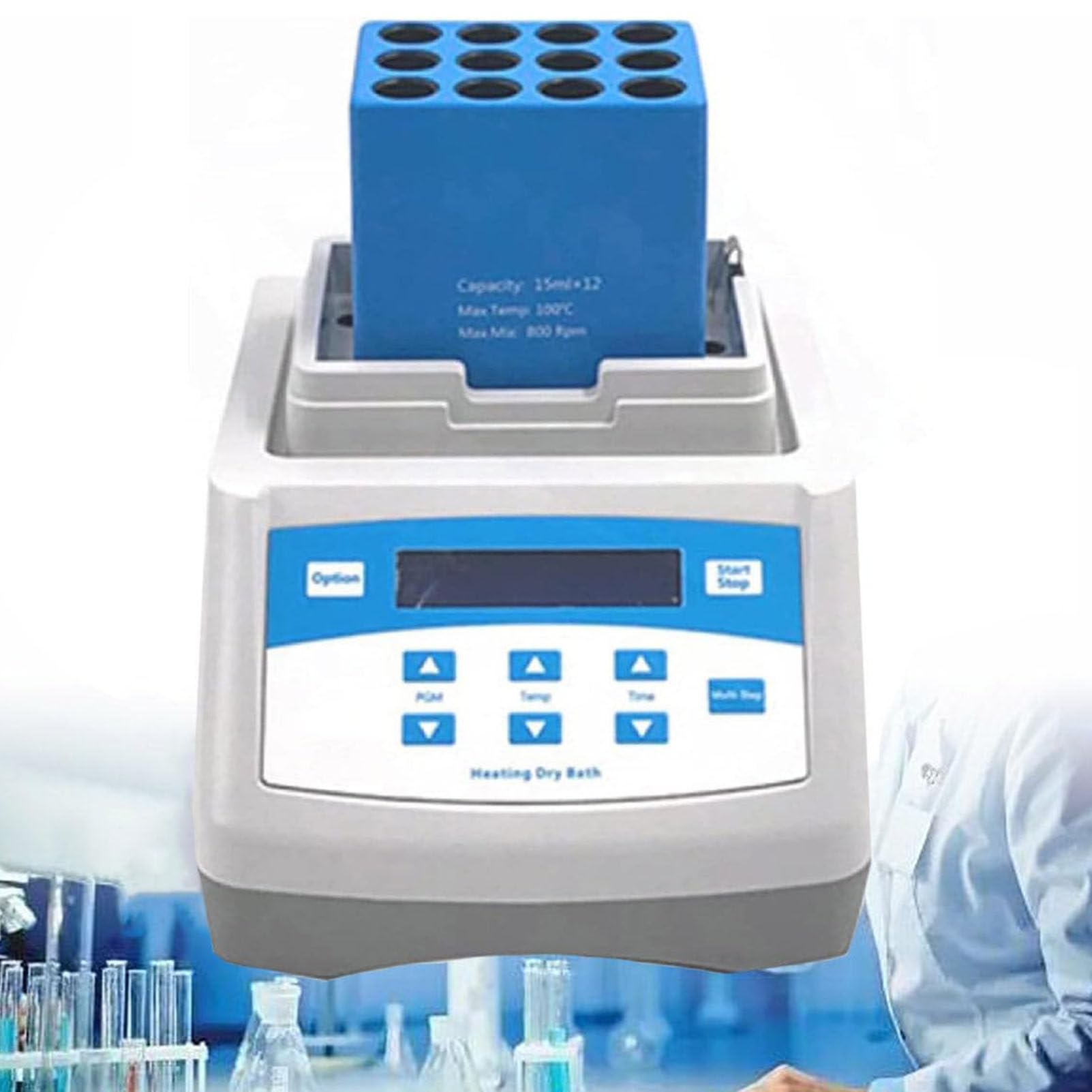 Macchina professionale per il riscaldamento del gel, riscaldatore portatile per gel da 12 x 5 ml, strumento da laboratorio per la produzione di gel da banco, bio-riempitivo al plasma con display dig
