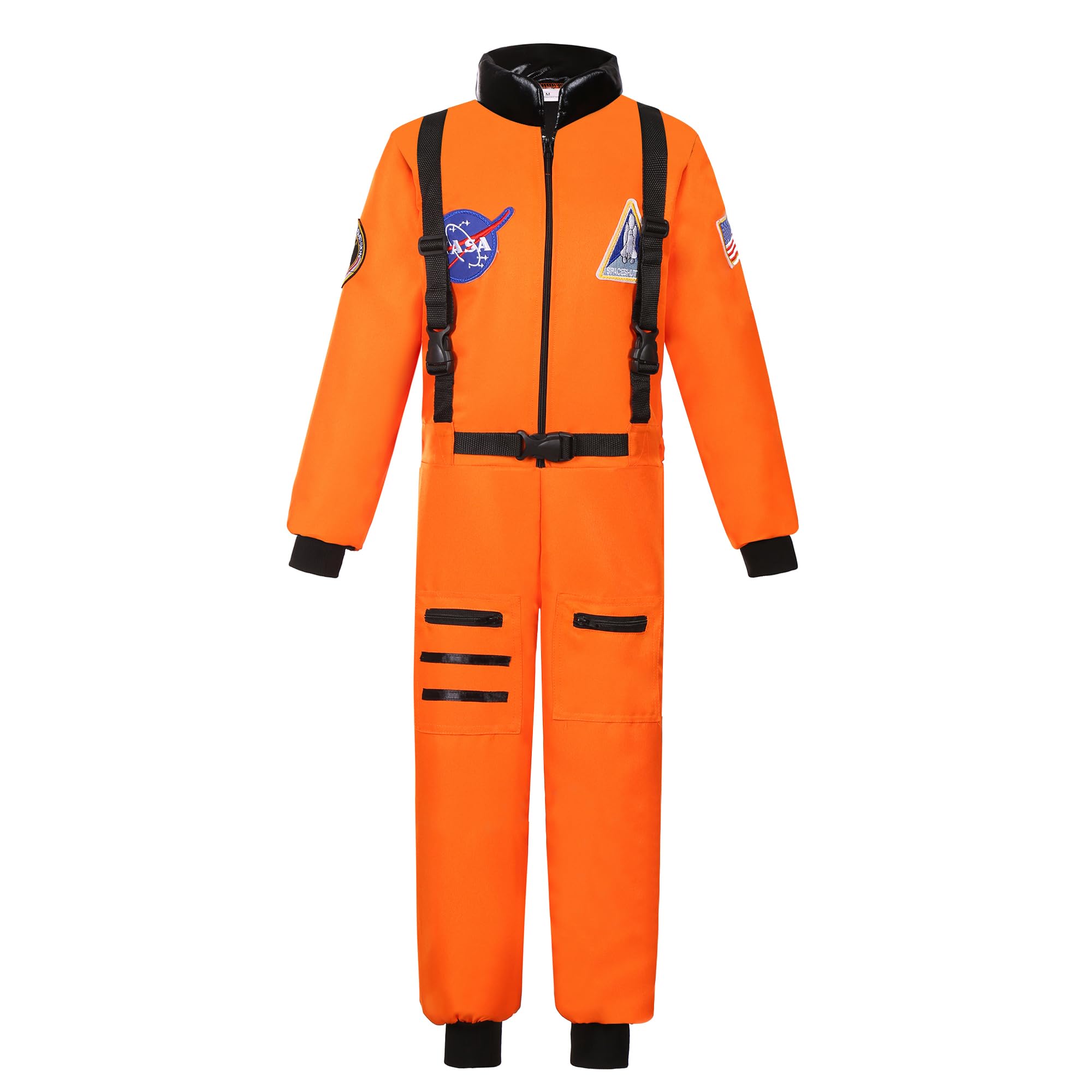 Dormstop Astronaut Costume for Kid Boy NASA Space Jumpsuit Space Outfit Pretend Dress up 3-12Years