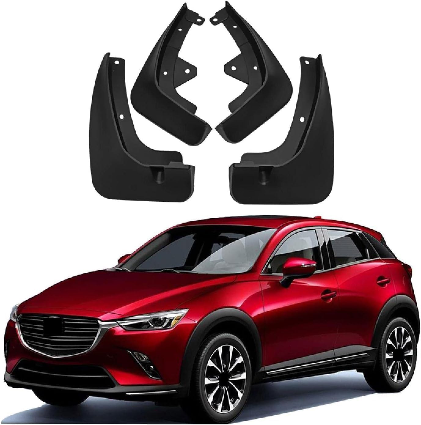 HGYNBCP Car Mud Flaps Splash Guards for Mazda CX3 CX-3 2016-2021, Splash Guard Front Rear Mudguard with Fixing Screws.