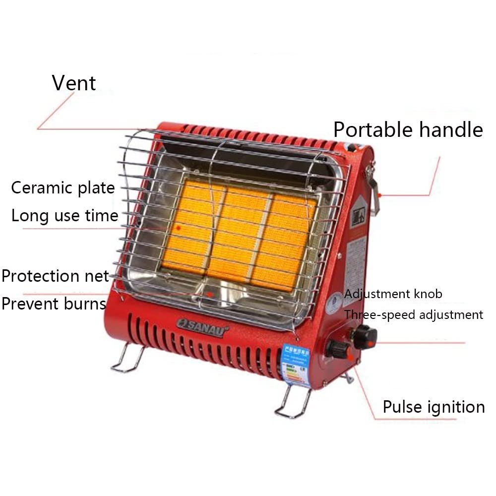 Riscaldatore A Gas, Portatile Stufetta A Gas Butano Stufa A Gas per Esterni, per Campeggio di Pesca Passeggiate (Size : Natural Gas)