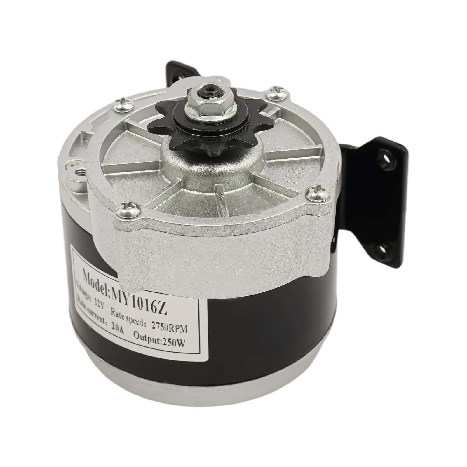 Silnik przekładniowy 12 V, 250 W, DC silnik redukcyjny 2750 obr./min i przełożenie 9:1, reduktor silnika elektrycznego do skuterów, małych maszyn – kompaktowy, nośność 100 kg