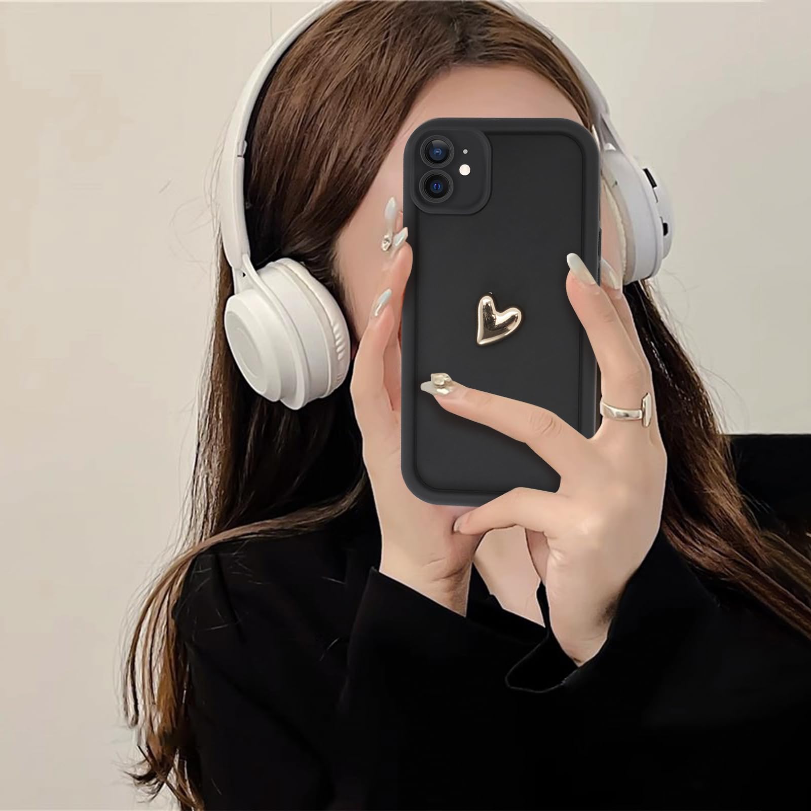 Coalbooliy Funda Para IPhone 17 6,3'' Blanco Carcasa Suave TPU Ultrafina Silicona Aesthetic Patrón Osito De Peluche 3D, Antigolpes Bumper Protección De Cámara Niña Regalo Case Móvil, 03