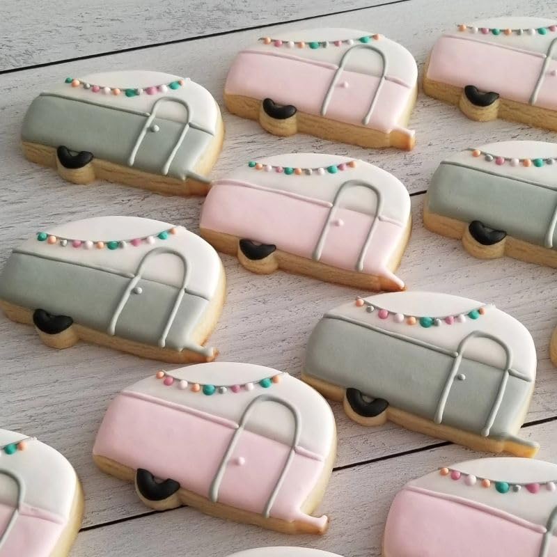 Trailer Glamper RV Camper 4 Inch Cookie Cutter from The Cookie Cutter Shop – Tin Plated Steel – Made in the USA