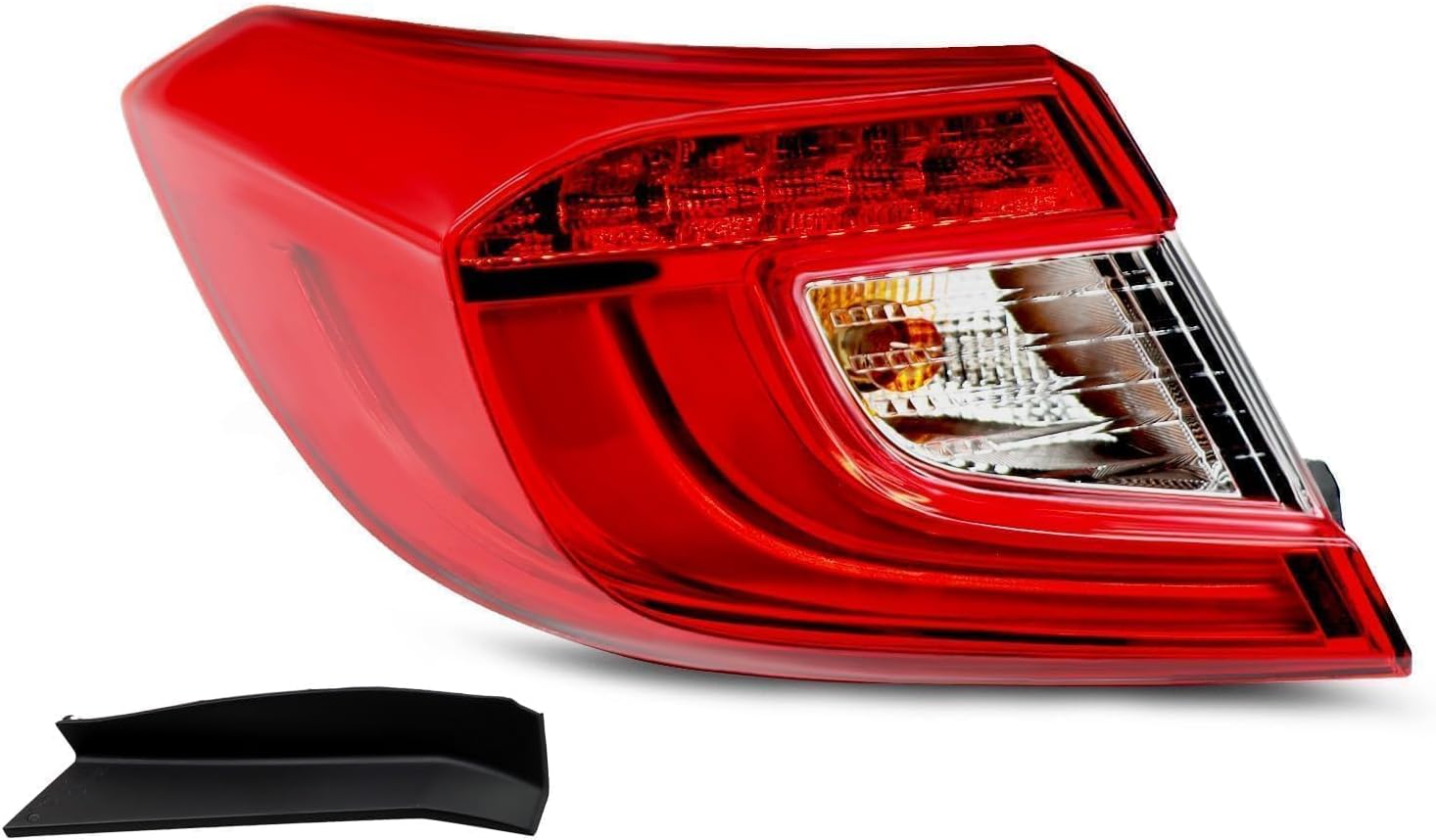Left Side Outer Tail Light Compatible with Accord 2018 2019 2020 2021 2022 Rear Brake Light Tail Lamp Taillight 33550TVAA01 HO2804118
