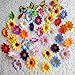 Codall 100 Pieces Daisy Flowers Small Flower Embellishments Assorted Colors for DIY Crafts