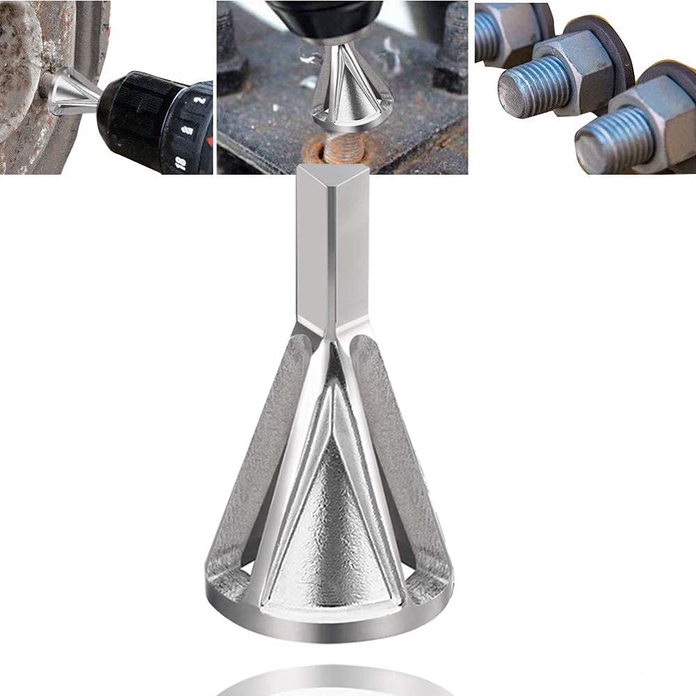 Deburring External Chamfering Tool, Chamfer Tool Deburring External Drill High Speed Stainless Steel Burr Removal Bit Quickly Repairs Damaged Metal External Chamfer Deburring Tool (Sliver-1)