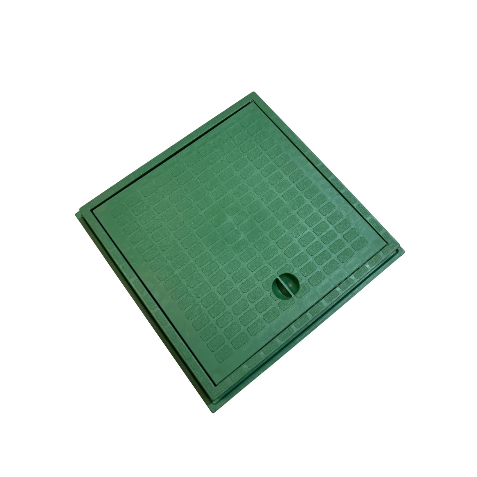 Chiusino Completo Serie Top 40x40 cm Verde, Telaio e Coperchio PVC Pozzetto, Alta Resistenza, Carico Rottura Elevato, Antiscivolo, Made in Italy