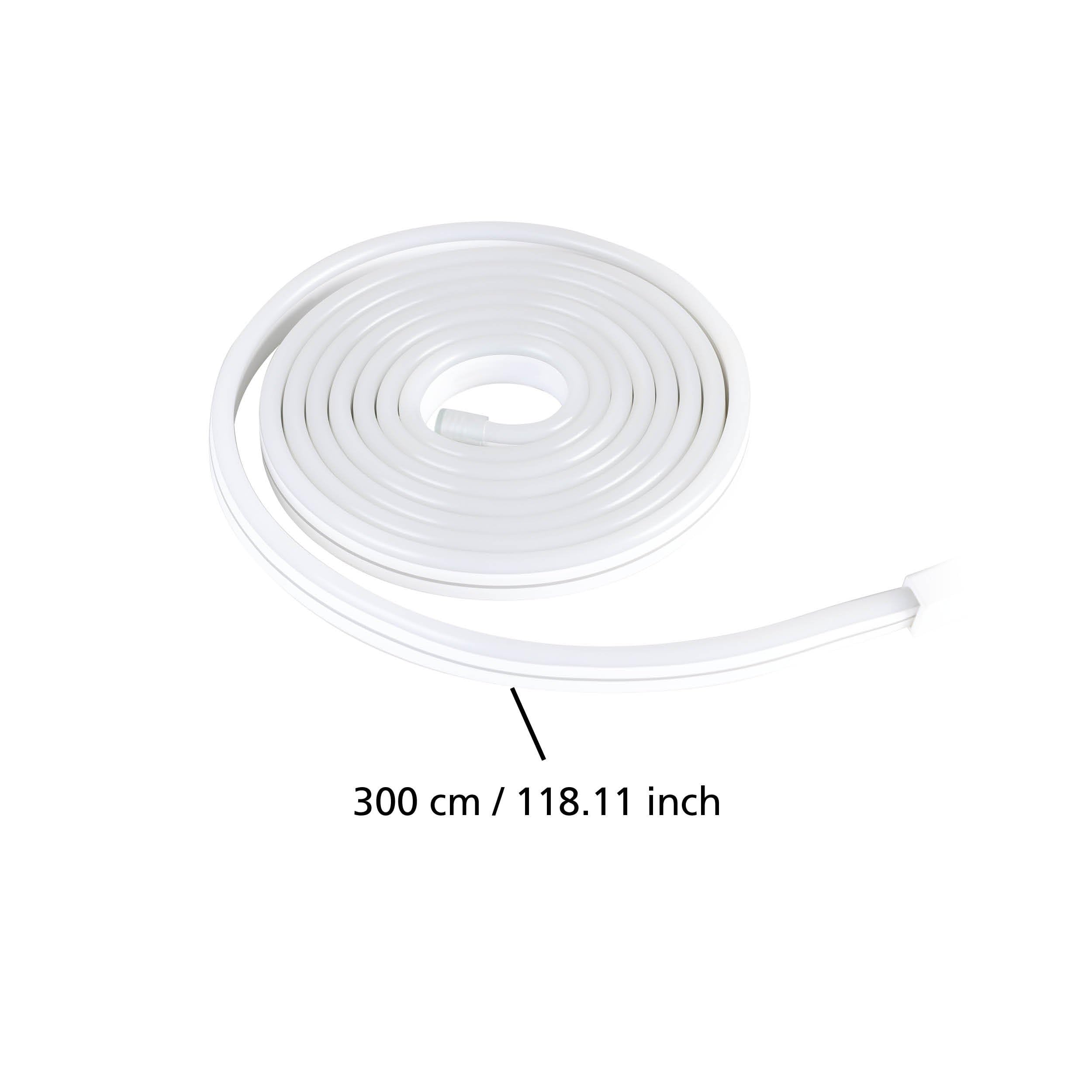 Eglo connect.z Strip Neon -Stripe-Z- Tira de luz led de 3 m | para hogar inteligente, tira de luz led ZigBee, control por aplicación voz Alexa, luz blanco cálida-blanco fría, RGB