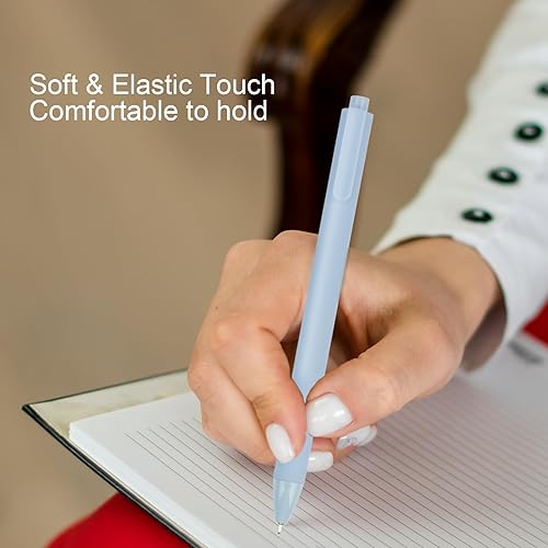 Miniatura 9 de Idcrea Bolígrafos de gel de 0.020 in de punta fina de aguja negra japonesa, sin sangrado para escribir notas y tomar notas, color verde, paquete de