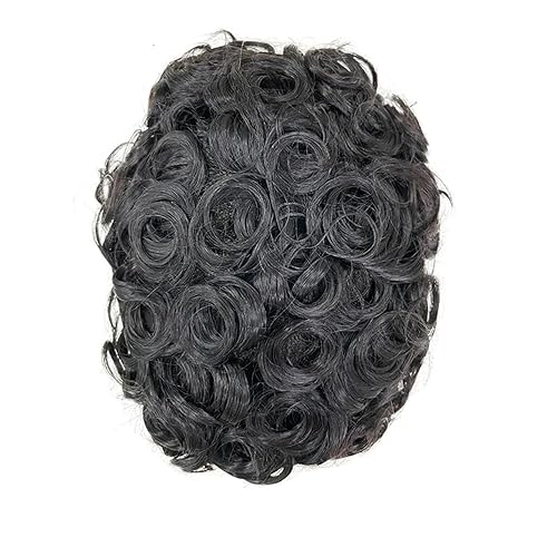 Miniatura 9 de Toupee - Pelucas de cabello humano para hombres, tupé europeo virgen, unidades de cabello humano ondulado, peluca para hombre, sistema de reemplazo