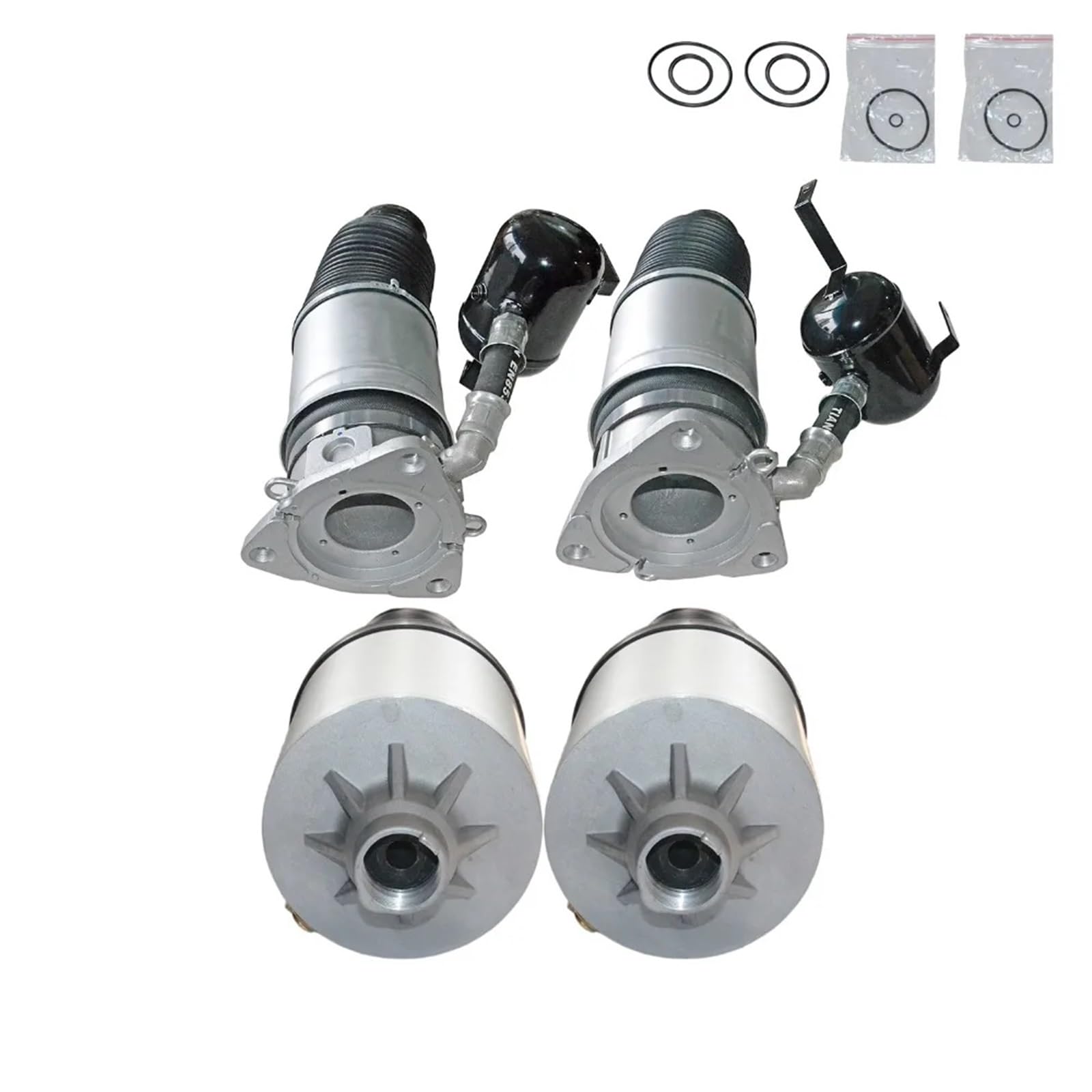 Kit di riparazione del puntone dell'ammortizzatore della sospensione pneumatica della molla pneumatica dell'auto da 4 pezzi anteriore e posteriore sinistra + destra Compatible for A8 S8 (D3 / 4E)