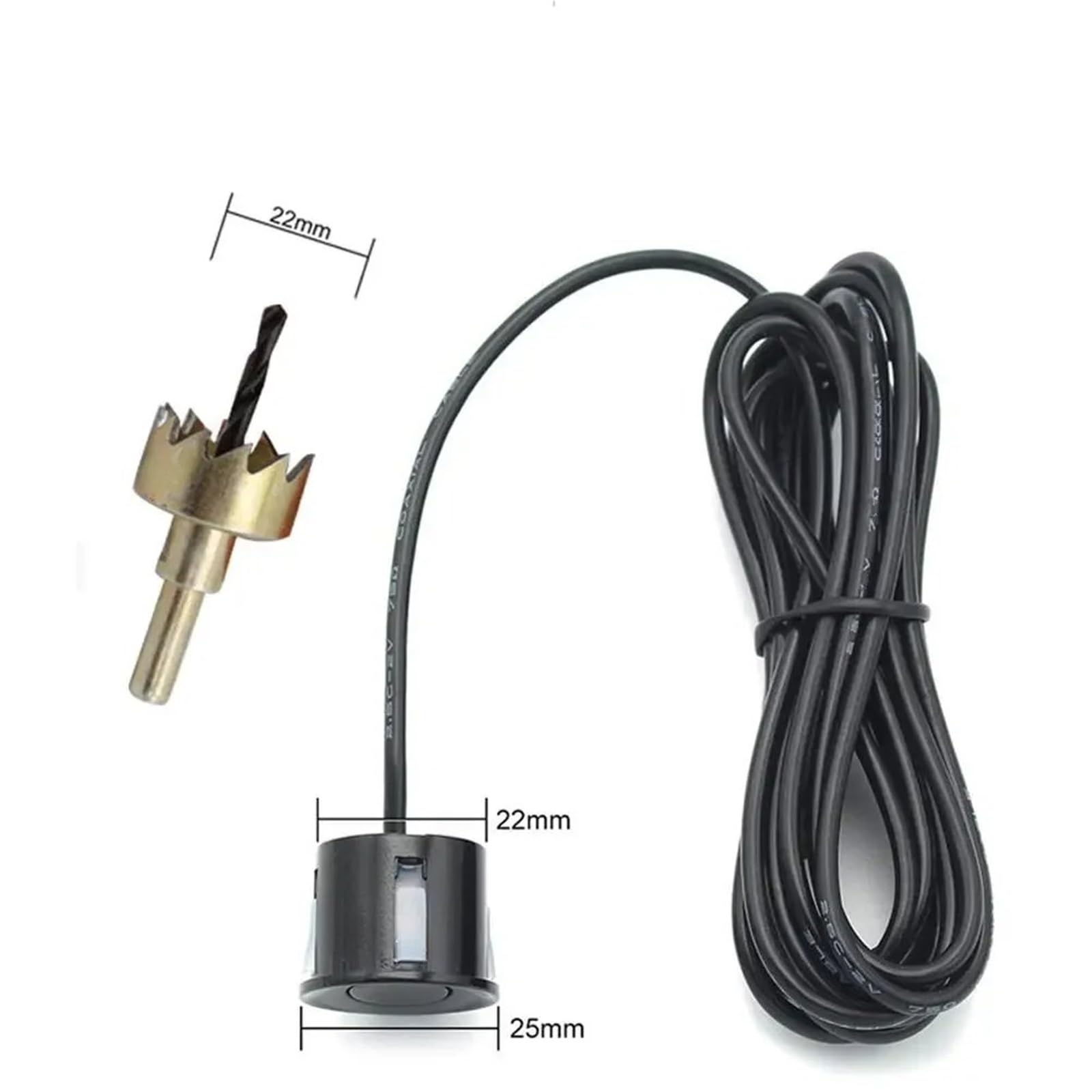 Aparcamiento asistido Sensor Aparcamiento Inalámbrico Con Pantalla LCD 4 Sensores Radar Alarma Zumbador 65 DB Sistemas Detección Marcha Atrás Y Monitor Parktronic(Gray)