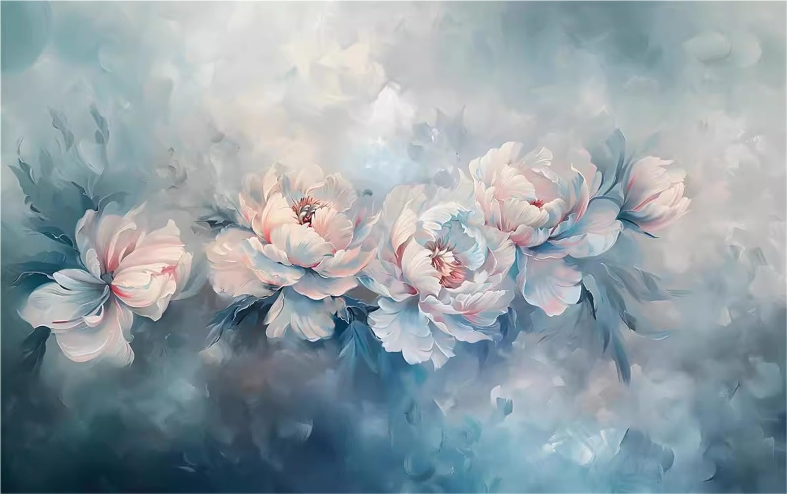 RYQZHHY Floral Peel Stick Wallpaper Marbled Bloom Photo Mural Lounge Television Background Surface Liner(231394191)
