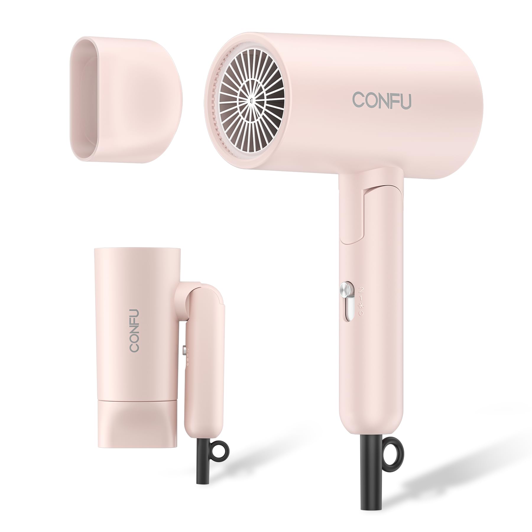 Amazon | CONFU ドライヤー 1200W ヘアドライヤー 折り畳み式 大風量