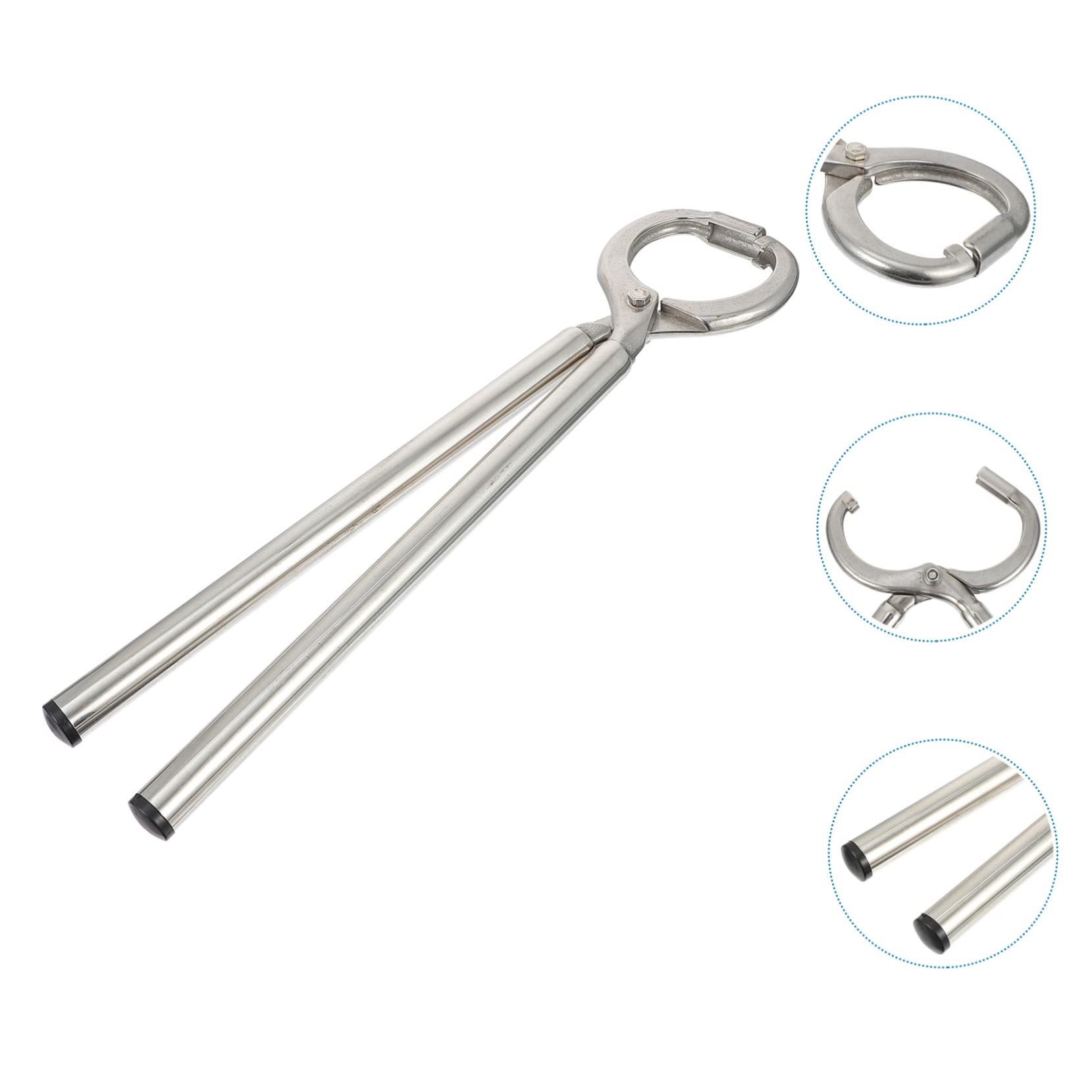 SHINEOFI 1pezzi Pinza per Anello Nasale per Bovini in Inox Strumento Veterinario per Installazione Anello Nasale Antiruggine Facile da Usare