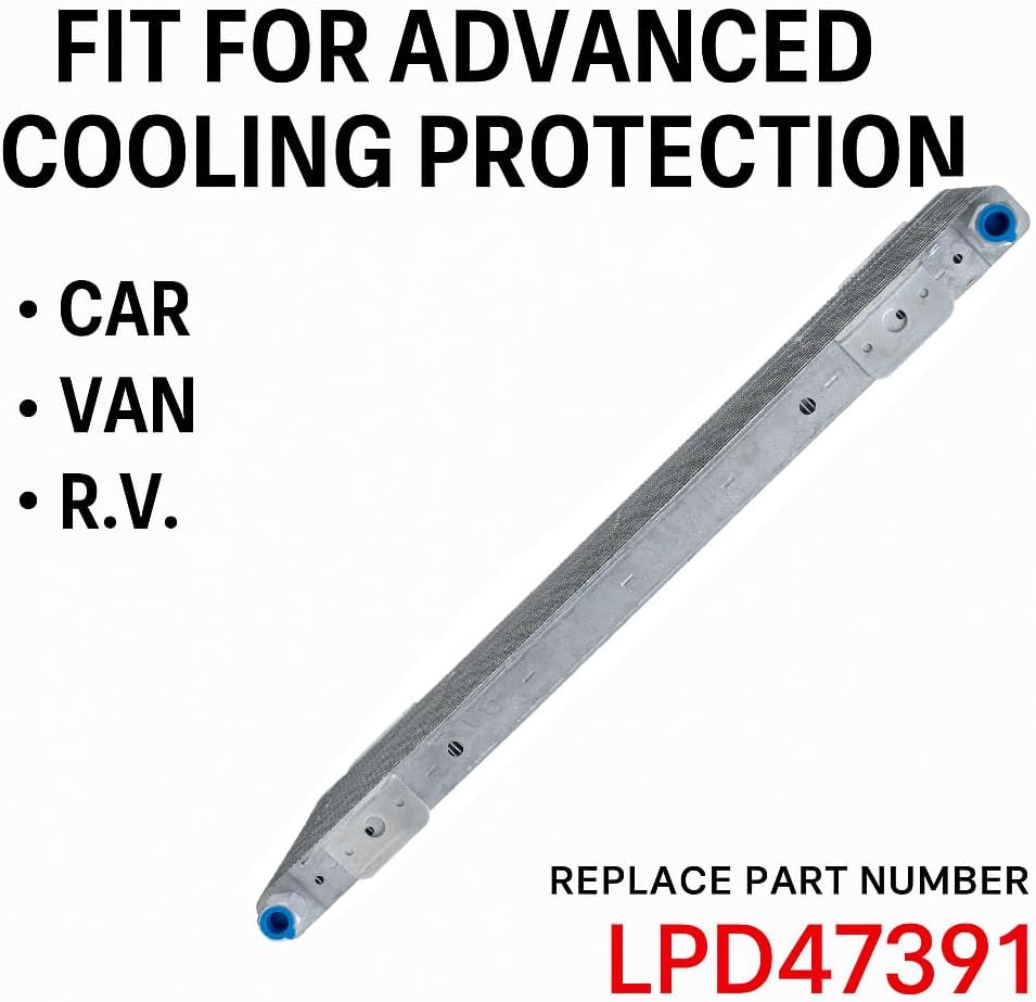 LPD47391 40,000 GVW Transmission Oil Cooler Compatible with Tru-Cool Heavy Duty Low Pressure Drop Cooler Kit with Mounting Hardware, Fits Trucks, Vans, RVs & Towing Applications
