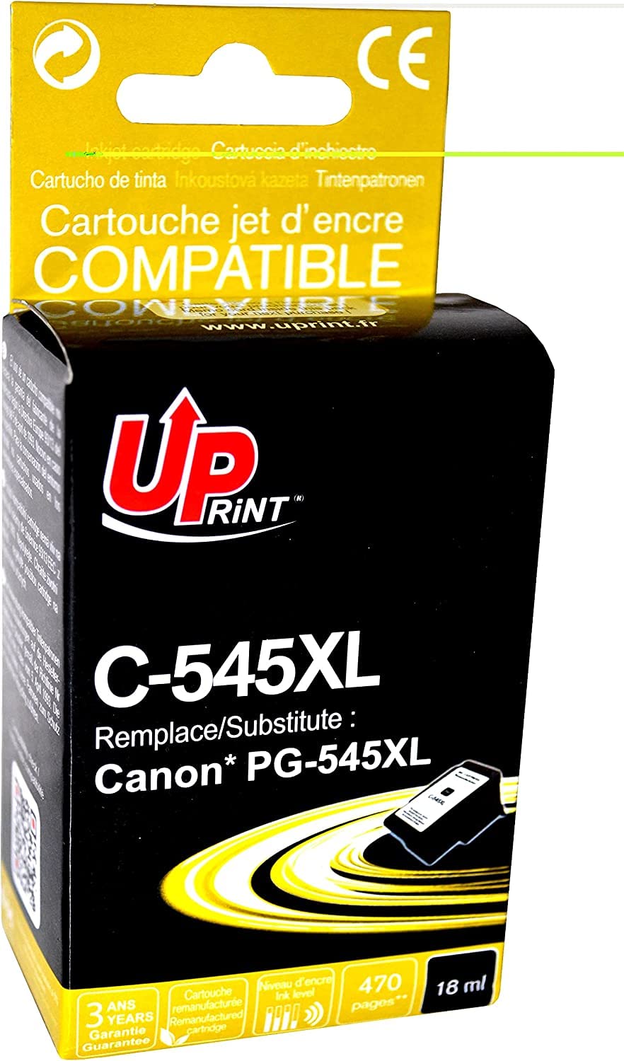 Cartouche D'encre PG-545 XL Noir Compatible Canon Pixma TS3151 - Neuve Sous Blister