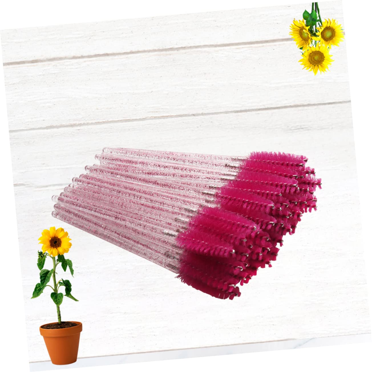 Ipetboom 100pcs Disposable Mascara Wands Crystal Eyelash Brush Separating Lashes Perfect for Professionals Home