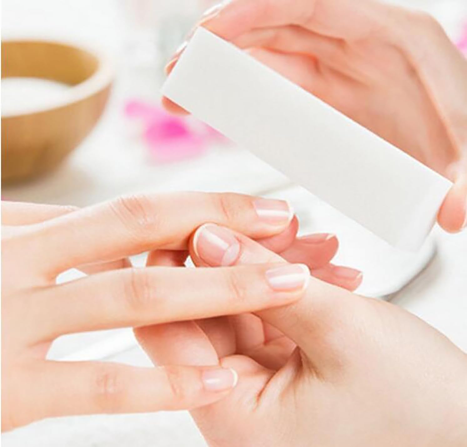 Juego de 18 herramientas de manicura, limas de uñas de doble cara para uñas acrílicas, 6 unidades de cuatro caras de grano 120 pulidas para salón de belleza 6