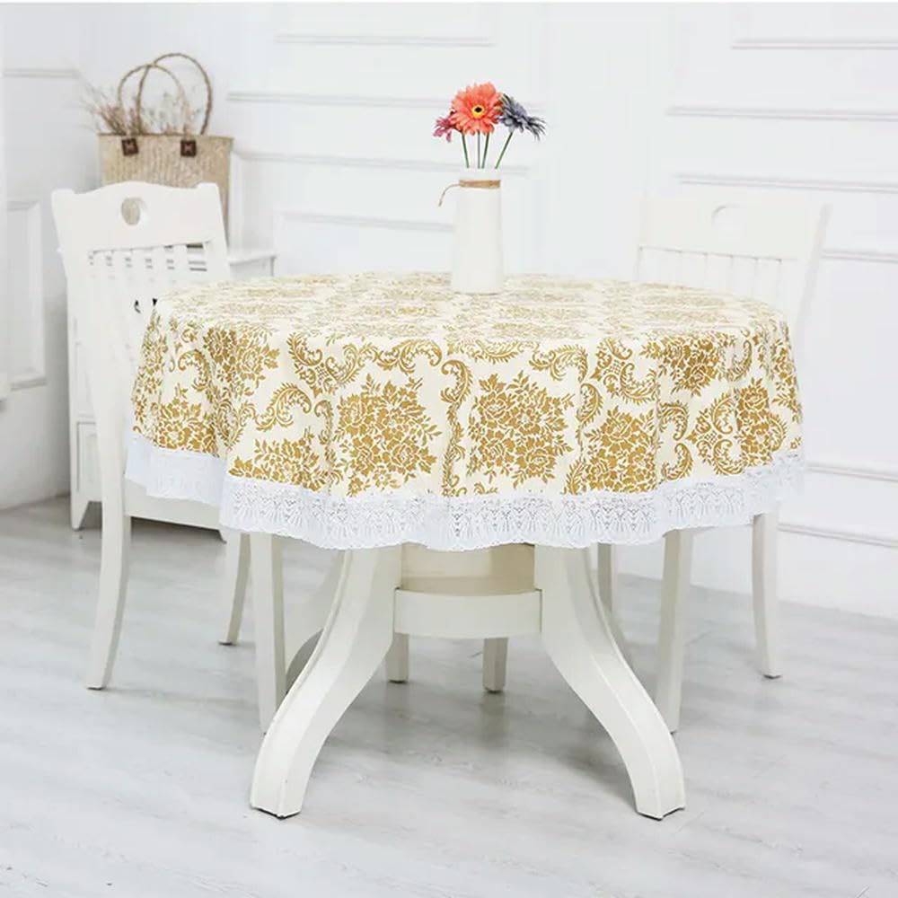 XHBYW 137-200cm PVC Hotel Waterproof and Oil Proof Large Round Tablecloth Hotel Plastic Round Table Cloth Wash Free and Scald Proof Table Cloth