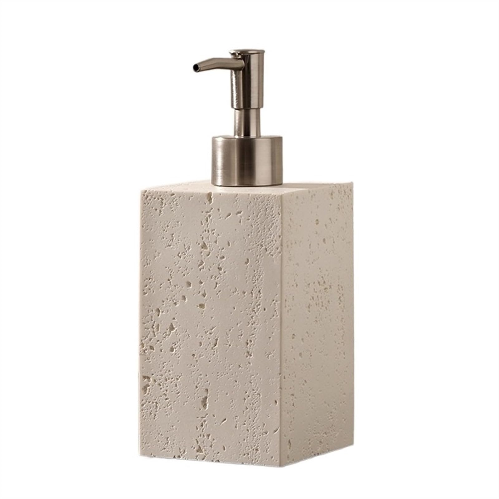 Dispenser Sapone Dispenser di sapone in arenaria naturale, dispenser di sapone for bagno, dispenser di sapone liquido for cucina con pompa in acciaio inossidabile argentato Dosatore Sapone Liquido(420