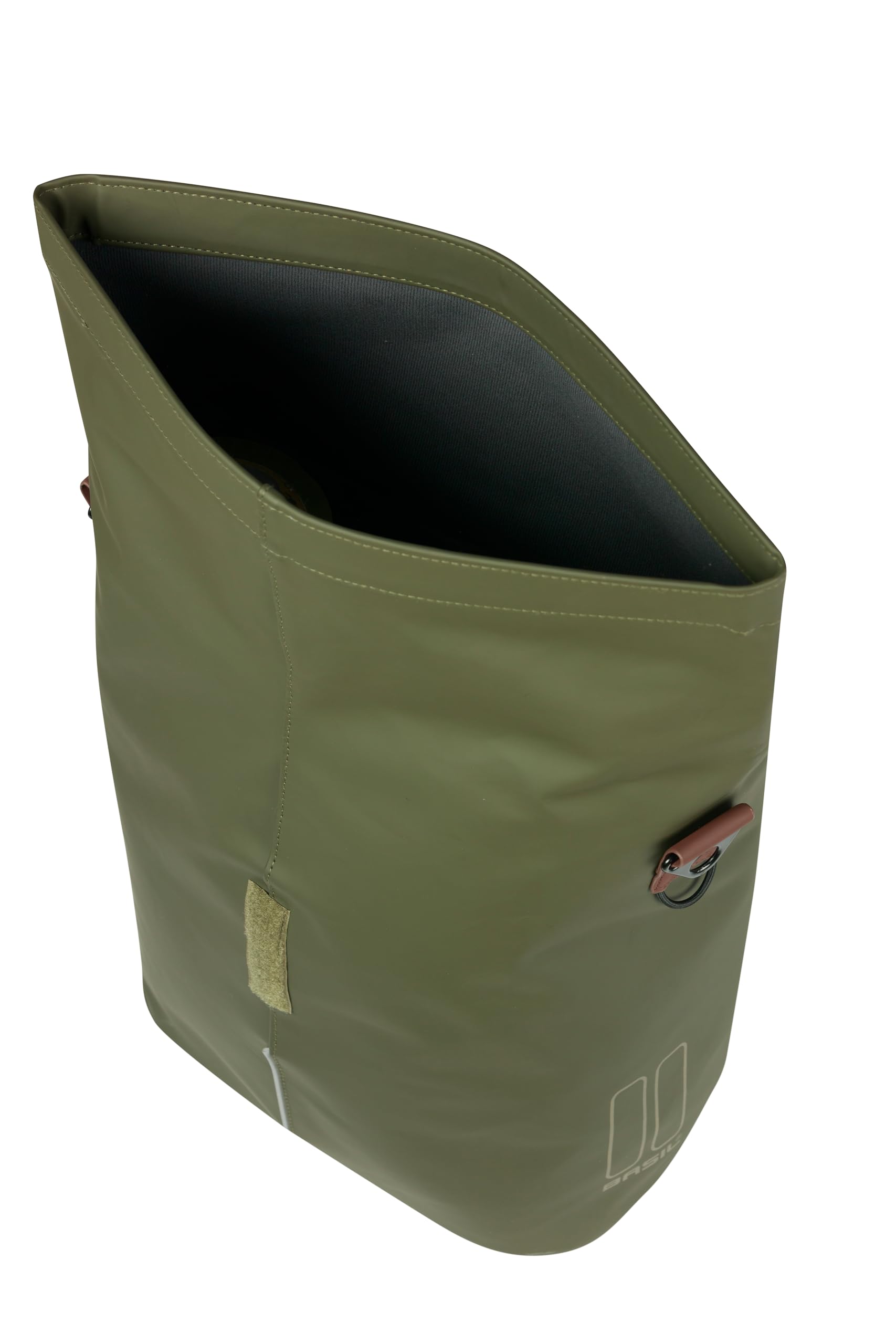 Basil City Bike Shopper MIK - 14-16L, brązowy, wodoodporny, w zestawie system MIK Studs, idealny do miasta i zakupów
