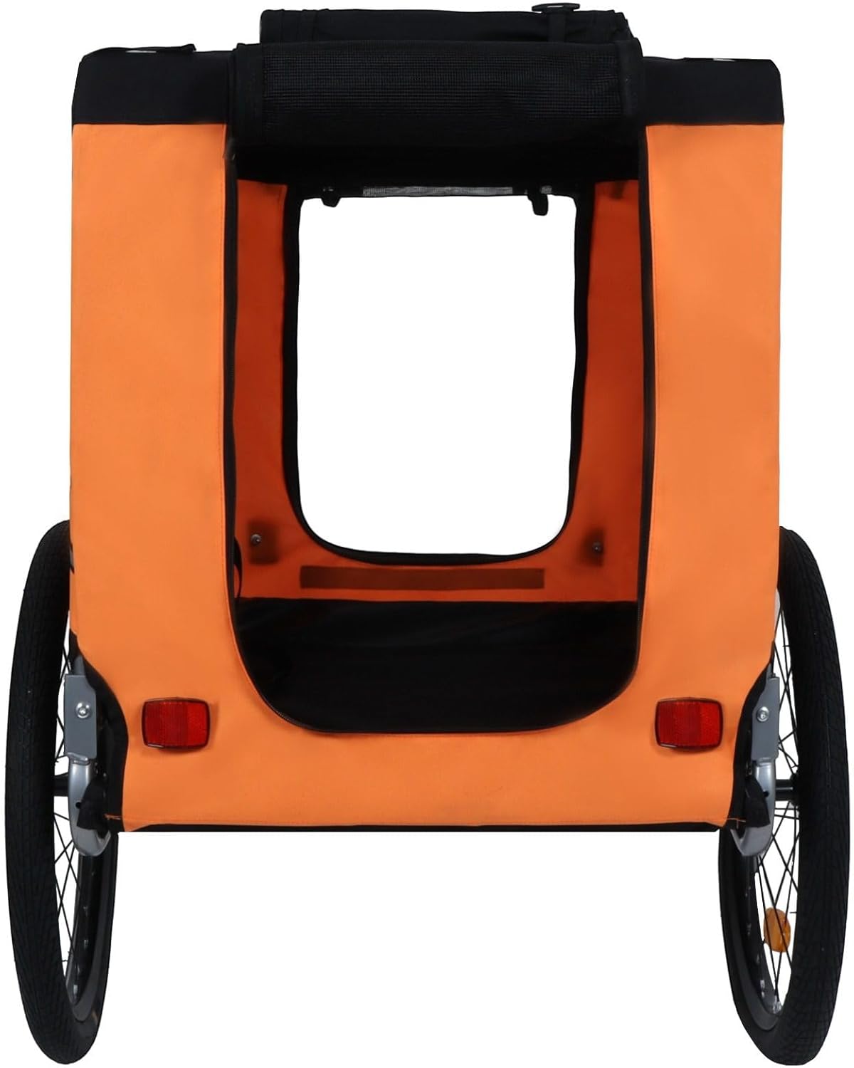 Pet Bike Trailer for Dogs, 120LB Capacity Folding Dog Bicycle Carrier with Steel Frame, 3 Entrances and Safety Leash Hook, All-Terrain Wheels for Cycling, Jogging, Camping