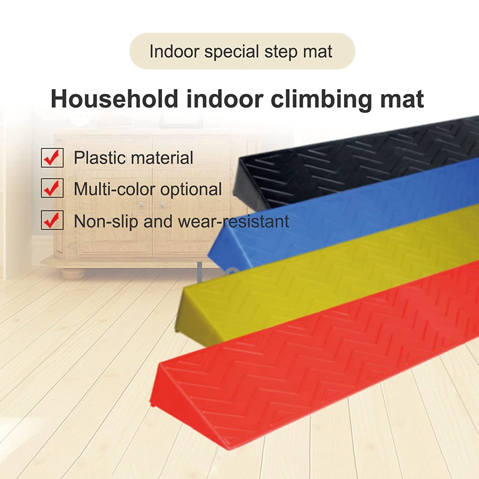 Rampa antideslizante para sillas de ruedas para interiores, rampa de umbral portátil para dispositivos de movilidad, ideal para uso en baño y porche