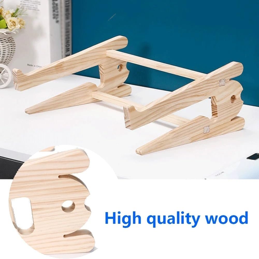 Supporto per Laptop Supporto Universale in Legno for Laptop da scrivania, Supporto Staccabile for Laptop da 10-17,3 Pollici Rialzo per Laptop(XL)