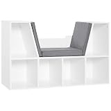 HOMCOM Librería con Asiento, Estantería de...