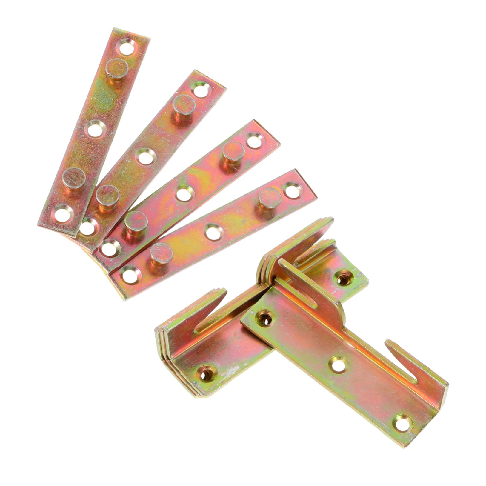 OSOLADY 4 Sets Precision Bed Frame Connector Heavy Duty Non Mortise Silent Hinges for Secure Furniture Assembly Compatibility Enhanced Stability Furniture Hardware Accessories