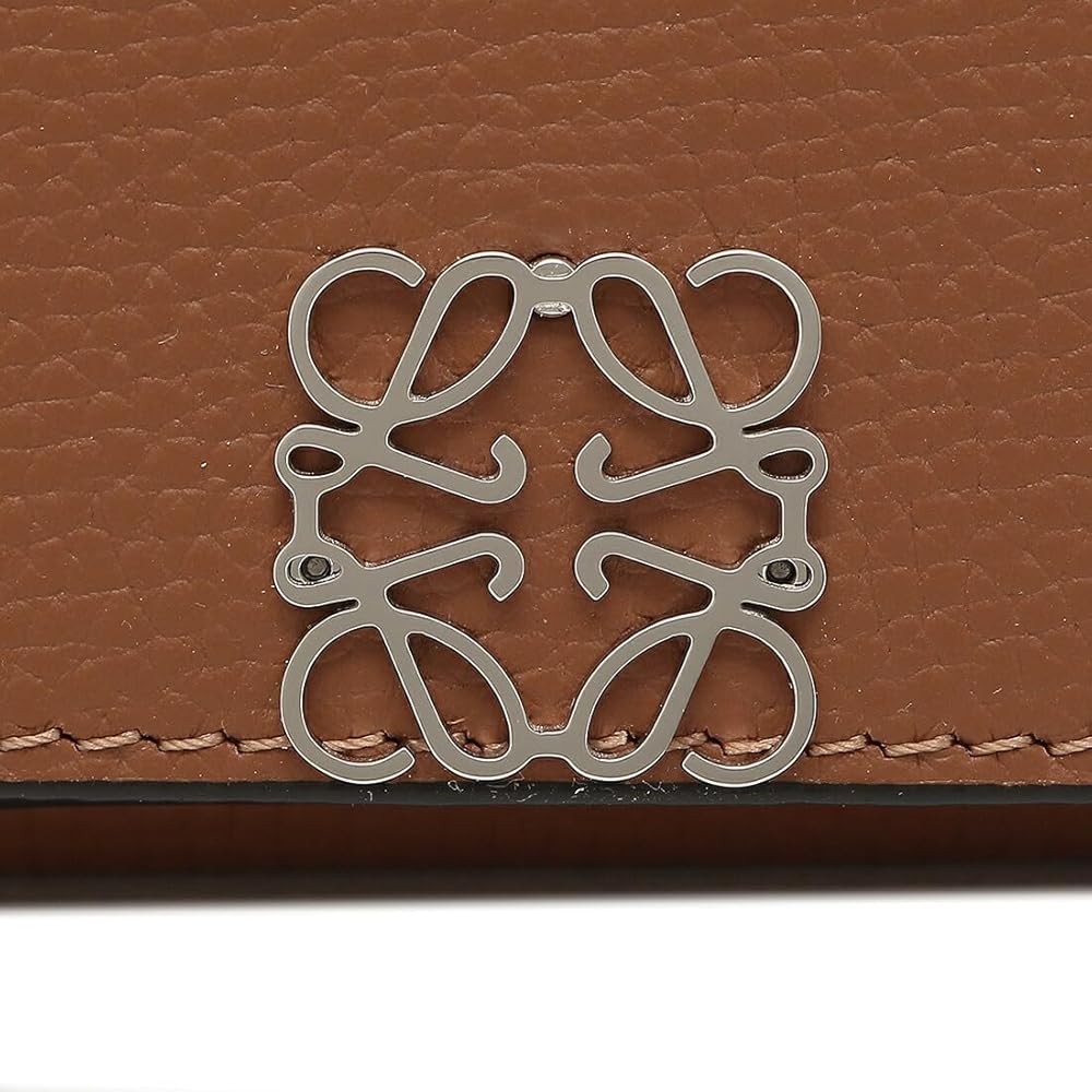 Amazon | [ロエベ] 三つ折り財布 アナグラム ミニ財布 ブラウン