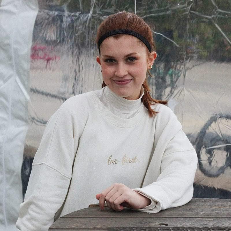 Sweaty Bands Womens Girls Headband - Non-Slip Velvet-Lined Exercise Hairband - Finish Line Charcoal 5/8-Inch - Image 3