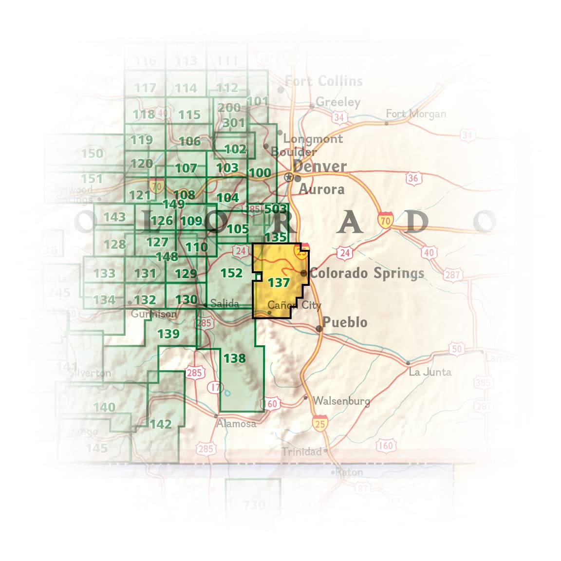 Pikes Peak, Canon City Map (National Geographic Trails Illustrated Map, 137) - Image 6